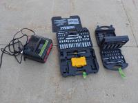 (2) Socket Set Tool Kits, Moto Master Battery Charger