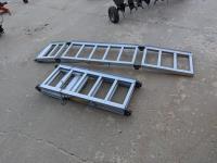 Set of 6 Ft  Folding Aluminum Ramps