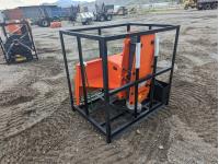 TMG Industrial PD700S 8 Inch Hydraulic Post Pounder - Skid Steer Attachment