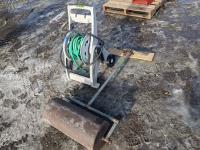 24 Inch Lawn Roller and Garden Hose Reel with Hose