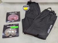 Can-Am Roadster Rain Pants Size Small and (2) Revolver Lenses