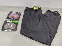 Can-Am Roadster Rain Pants Size 3XL and (2) Revolver Lenses