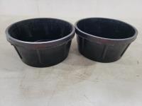 (2) Small Rubber Feed/Water Tubs