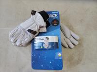 2 Pack Insulated Leather Work Gloves 