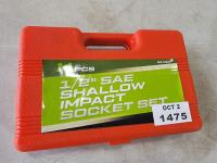 14 Piece 1/2 Inch SAE Shallow Impact Socket Set 