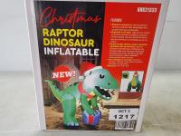 Christmas Raptor Dinosaur Inflatable