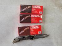 (3) Camouflage Stainless Folding Pocket Knives 