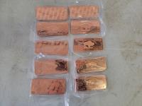 (10) 5 Ounce Copper Bars