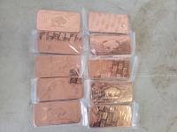 (10) 10 Ounce Copper Bars