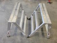(2) Sturdy 3 Ft Aluminum Sawhorses