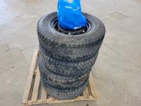 (4) Bridgestone Winter Dueler P245/75R16 Tires On GMC 6 Bolt Rims 