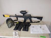Paintball Gun, Mask and Ammo Belt