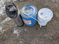 Spill Kit, Pail of Gear Oil and Sprayer 