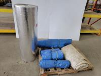 (5) Various Sized Tarps and Roll of Double Bubble Reflective Foil