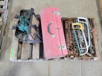 Qty of Hand Tools, Tool Box and Tool Bag