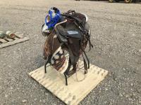 Western Saddle w/ Stand & Horse Tack