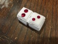 2 Sets of Ruby Round Cut Gemstones 
