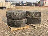 (4) Michelin 445/65R22.5 Tires