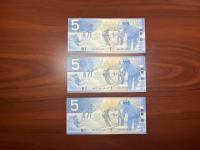 (3) 2002 Five Dollar Bills 