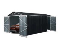 MS1020A 10 Ft X 20 Ft Metal Shed Garage with Double Front Doors