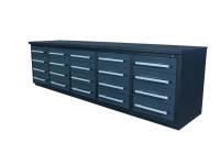 2023 TMG Industrial WB20D 10 Ft 20 Drawer Work Bench with Keyed Alike Locks