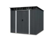 2023 TMG Industrial MS0608P 6 Ft X 8 Ft Galvanized Metal Pent Shed w/ Skylight