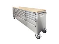 TMG Industrial WB7215S 72 Inch Stainless Steel Rolling Workbench