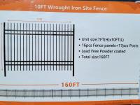 Diggit 160 Ft of Wrought Iron Site Fence
