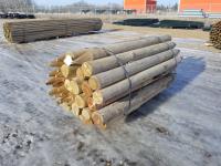 (35) 6-7 Inch X 7 Ft Treated Fence Post
