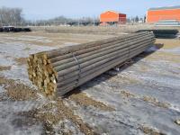 (80) 3-4 Inch X 18 Ft Treated Fence Rails