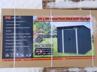 TMG Industrial TMG-MS0608P 6 Ft X 8 Ft Galvanized Metal Pent Shed