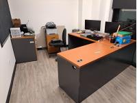 Office Desk w/ Misc Office Supplies