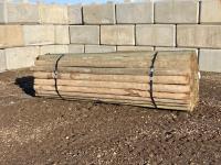 (65) 4 - 5 Inch X 10 Ft Treated Fence Rails