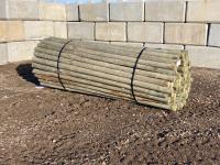 (100) 3 - 4 Inch X 10 Ft Treated Fence Rails