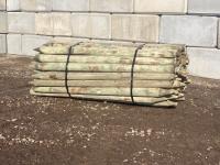 (70) 4 - 5 Inch X 8 Ft Treated Fence Posts