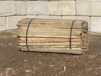 (180) 2 - 3 Inch X 6 Ft Treated Fence Posts