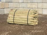 (50) 5 - 6 Inch X 6 Ft Treated Fence Posts