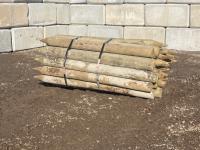 (35) 6 - 7 Inch X 7 Ft Treated Fence Posts