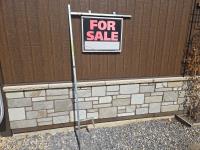 For Sale Sign with Metal Sign Post and Frame