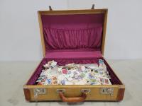 Vintage Leather Trunk of Stamps