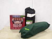 Coleman Adult Sleeping Bag, Tent and Johnsonville Sausage Grill
