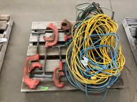 Qty of Extension Cords, (4) Pipe Cutters, Copper Tube, Greenhouse Light
