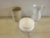(3) Ceramic Decor Pieces