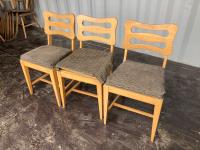 Qty of (3) Wood Chairs