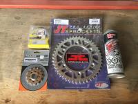Front and Rear Sprocket, Brake Clean
