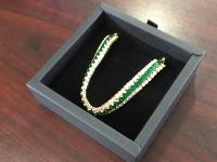 Smartlife 18K Gold Plated 4.0 mm Emerald Princess Bracelet