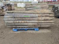 (65) 3.5-4 Inch X 7 Ft Fence Posts