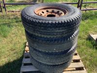 (4) 235/85R16 Trailer Tires with 8 Bolt Rims