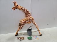 Giraffe Stuffed Animal with Accessories