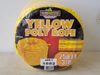 250 Ft Yellow Poly 3/8 Inch Rope